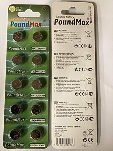 PoundMax 10 x AG13 LR44 1,5 V alkaline knoopcel