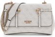GUESS Leona Logo Convertible Xbody Flap Schoudertas Bone Logo crème