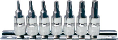 KSTools 918.1558 CHROMEplus bit-dopsleutelset TX 1/4 inch - 7-delig - T10-T40