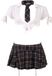 Schoolmeisjes Cottelli Collection – Stout School Meisje Set met Rok en Top voor Ondeugende Meiden – Maat XS – Wit