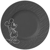 Villeroy & Boch Manufacture Rock Mickey Mouse ontbijt-/dessertborden, set van 6, ø 21,7 cm, zwart, porselein