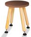 Omgoods - Chaise haute en bois de noyer pour enfants - Pieds réglables