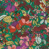 ARCHITECTS PAPER RETRO BLOEMEN BEHANG | Vintage - meerkleurig groen