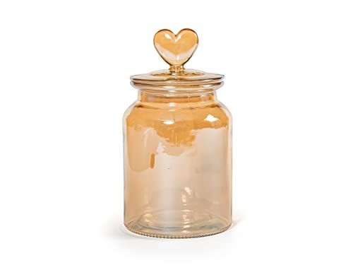 Vetro H barattolo con tappo cuore cc 1000