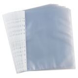 Polypro A4 geperforeerde plastic hoezen, kleurloos, 200 stuks