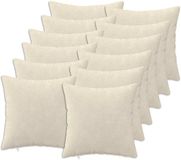 vidaXL Kussensloop Crèmekleurig Katoensatijn 50 x 50 cm (12 stuks)