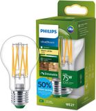 Philips LED Philips UltraEfficient LED lamp - 60W - E27 fitting - Warmwit licht: 2700K - Mat glas - P45 kogellamp - Lange levensduur