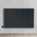 Hudson Reed Sloane Radiateur design électrique horizontal – Anthracite – 63,5 cm x 41,3 cm – Sans thermostat - Câblé