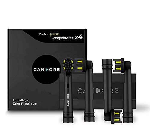 Candore X4 Pulse One Black Carbon Infused by X4 – 100% recyclebaar – natuurlijk bleekmiddel – compatibel met elektrische tandenborstels