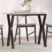 Prolenta Maison Exclusive - Eettafel met Y-frame, 100 x 50 x 75 cm, gemaakt van grenenhout en staal