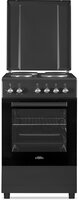 Everglades EVCK5110 - 50 CM Electric Cooker - Matte Black - 4 Cooking Zones - 48L Oven - 5 Year Warranty