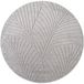 Ayyildiz Hali Tapis d'extérieur au design scandinave 3D, idéal pour le salon, le balcon ou la terrasse, couleur argent, forme ronde, dimensions 200x200 cm