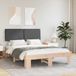 vidaXL Bedframe met gestoffeerd hoofdeinde, donkergrijs, 120 x 190 cm