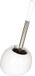 5Five WC-/toiletborstel met houder rond - wit glans - keramiek - 36 cm