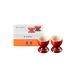 Le Creuset Eierdopje van aardewerk met voetje, set van 2, 9 gram, 5,3 x 5,3 x 5,9 cm, kersenrood
