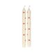 Bougies de table blanches, ornées de champignons, 25 cm, lot de 2