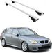Omac Barres De Toit Pour Bmw Série 5 E61 Break 2004-2010 / M5 E61 Break 2007-2010 – Tüv / Din 75302:2019 – Antivol Inclus – Charge Max 75 Kg – 2 Barres Argent