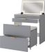 Vicco Table de toilette Wanja, Gris, 80 cm avec miroir LED et banc