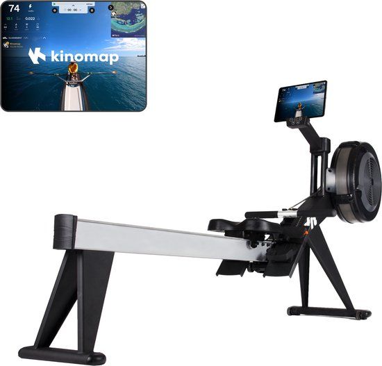VirtuFit Ultimate Pro 2 Ergometer Roeitrainer - Luchtweerstand - Inklapbaar - Hartslagfunctie - Zwart/Grijs