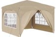 vidaXL Pop-up Feesttent 290 x 290 x 245 cm Crèmekleurig