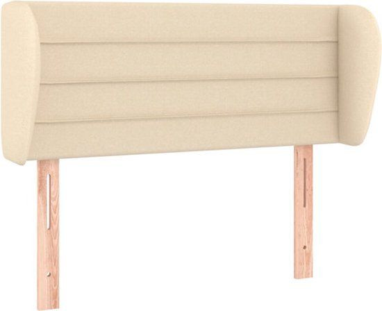 vidaXL Hoofdbord - Stof - Crèmekleurig - 93x23x78/88 cm