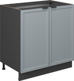 Vicco Keukenonderkast Fame-Line, Licht blauw-grijs/Antraciet, 80 cm zonder werkblad