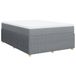 vidaXL Boxspringbed met matras, stof, lichtgrijs, 180x200 cm