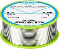 Felder ISO-Core Clear Sn100Ni+ Soldeertin Spoel Sn99,25Cu0,7Ni0,05 0.250 kg 0.75 mm