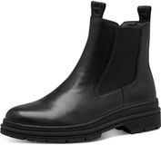 Tamaris Dames Chelsea Boots Zwart Leer 39