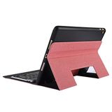 ZAORUN Tablet PC Toetsenbord K05B Bluetooth 3.0 Ultradunne Eendelige Bluetooth Toetsenbord Lederen Case Compatibel Voor iPad Air/Pro 10.5 inch (2019), met pensleuf & houder (roze)