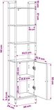 vidaXL Boekenkast - 6-laags - 40 x 24 x 161 cm - Bewerkt hout - Sonoma Eik