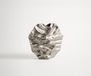 Vase Nerina B36 x T13 x H35 cm Aluminium Platine Fait main