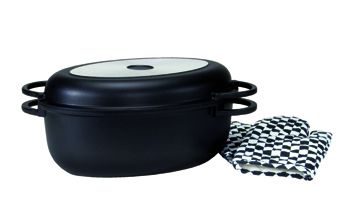 Krüger Leipzig Braadpan - 38cm - Zwart/Zilver