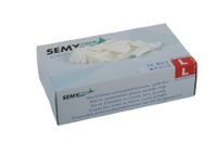 Semy Care Nitril-onderzoekshandschoenen, poedervrij, maat L, wit AQL 1.5, 10 stuks (10 x 100 stuks)
