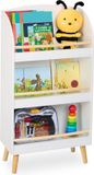 Merkloos Relaxdays Boekenrek kind - op poten - 95,5 cm hoog