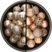 Decoris Kerstballen - 74x stuks - champagne en lichtbruin - 6 cm - kunststof