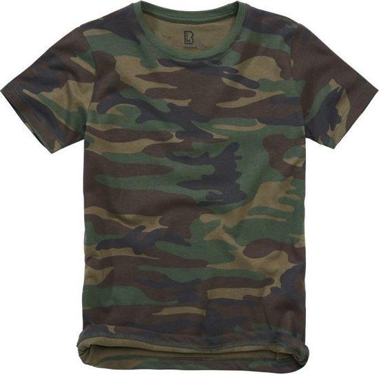 Brandit Kids Unisex T-shirt - woodland - 134/140