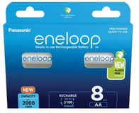 Panasonic eneloop AA Batterijen - 2000 mAh - NiMH - 8 stuks
