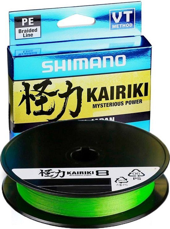Shimano Kairiki 8 Mantis Green 0.19mm Gevlochten vislijn - 150cm