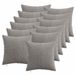 vidaXL Kussensloop ALMELO Lichtgrijs 50 x 50 cm Corduroy 12 Stuks