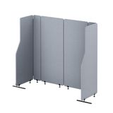 Jan Nowak Akoestisch Paneel voor Kantoor in PET NRC 0.85, Modulaire Akoestische Roomdivider met Metalen Voeten, Geluidsabsorberende Wand - 160 cm Moon Dust
