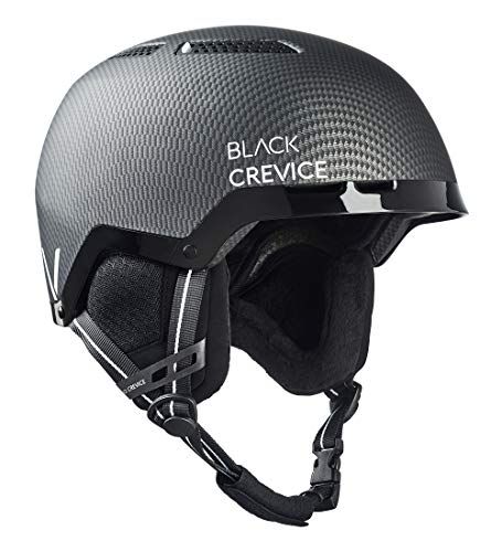 Black Crevice Chamonix Skihelm - Mat Zwart Carbon/Wit - S (51-54 cm)