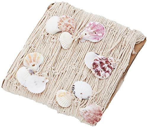 Decoratief Decoratieobject/Visnet met hangende schelpen/Afmetingen: 100 x 200 cm