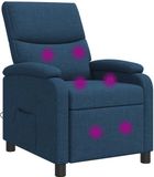 vidaXL Relaxstoel Blauw Stof