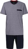 Götzburg Homme shortama col rond - bleu moyen chiné