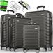 Tillvex® set de valises 4 pièces + pèse-bagage