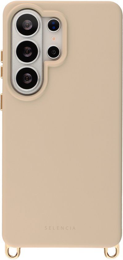 Selencia Hoesje - Geschikt voor Samsung Galaxy S26 Ultra - Rivièra geschikt voor MagSafe Backcover met afneembare haakjes - Milky Latte