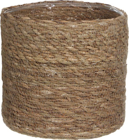 Mica Decorations Plantenmand - Bruin - Ø16 x 16 cm - Jute