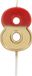 Folat Kaars Retro Cijfer 8 Rood - 5 cm