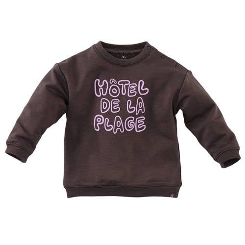 Z8 newborn sweater Riff donkerbruin